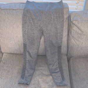 Fabletics Medium Gray high waisted Leggings with mesh design